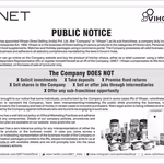 QNET Public Notice in Leading Indian Newspapers
