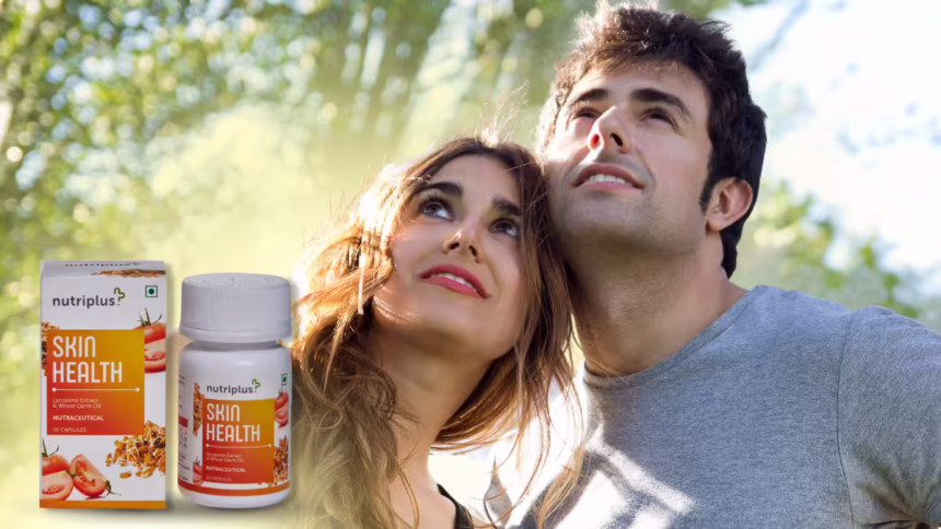 Healthy glowing skin in natural sunlight showcasing radiant summer skincare results