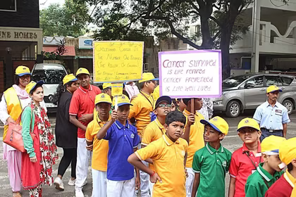 Walking for a cause: QNET India and Lions Club organise walkathon for cancer awareness