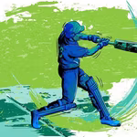 A creative image of Cricket Player