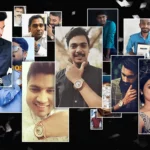 A montage of QNET India customers displaying their CHAIROS watches on a black background