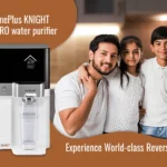 A happy family at home with MyHomePlus KNIGHT – Alkaline RO water purifier in the frame