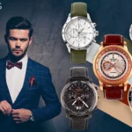 A stylish young man with 5 CHAIROS watches in the frame