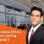 An Indian direct seller standing in a conference room following professional ethics in direct selling
