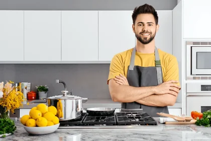 A man standing in the kitchen