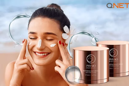 A woman using Physio Radiance Day & Night Cream