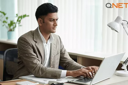 A man stressed at work
