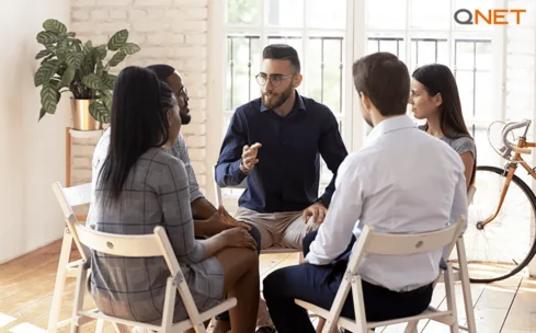 entrepreneurs talking about business