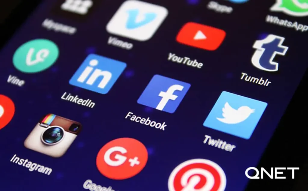 A vector depicting different Social Media platforms