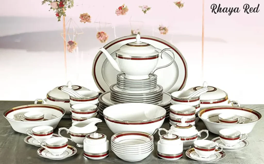 ORITSU luxury dinnerware collection by QNET India – Rhaya Red