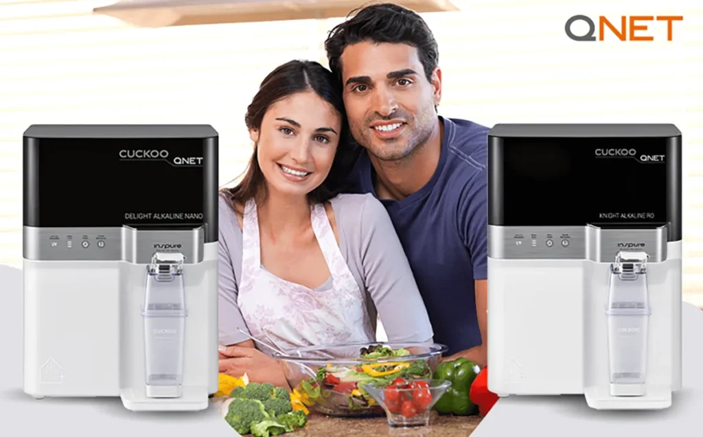Happy Couple with Cuckoo water purifier