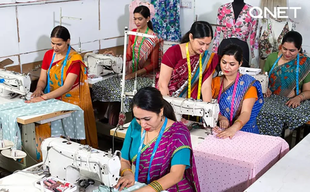 Indian Women working in textiles