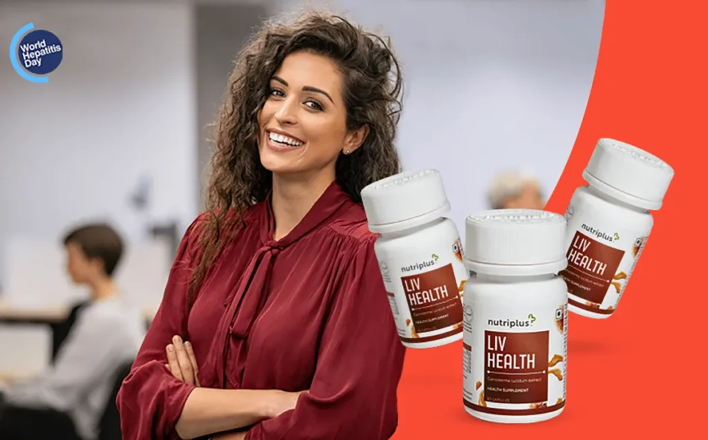 A young woman featuring Nutriplus Liv Health
