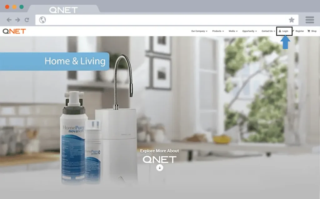 QNET India Website Homepage
