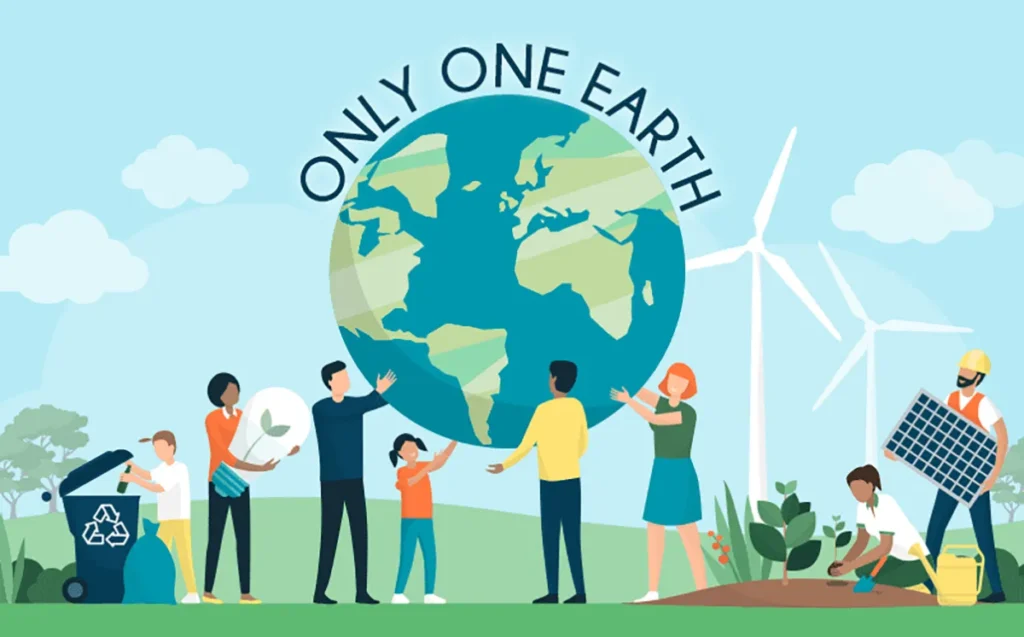 An artwork depicting the theme of World Environment Day 2022, “Only one Earth”