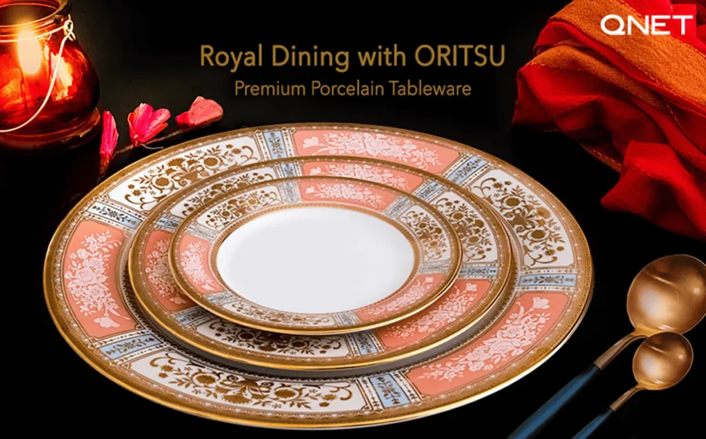 Royal dining with ORITSU Mystique Premium dinner set