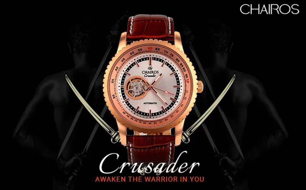 CHAIROS Crusader watch with a creative background