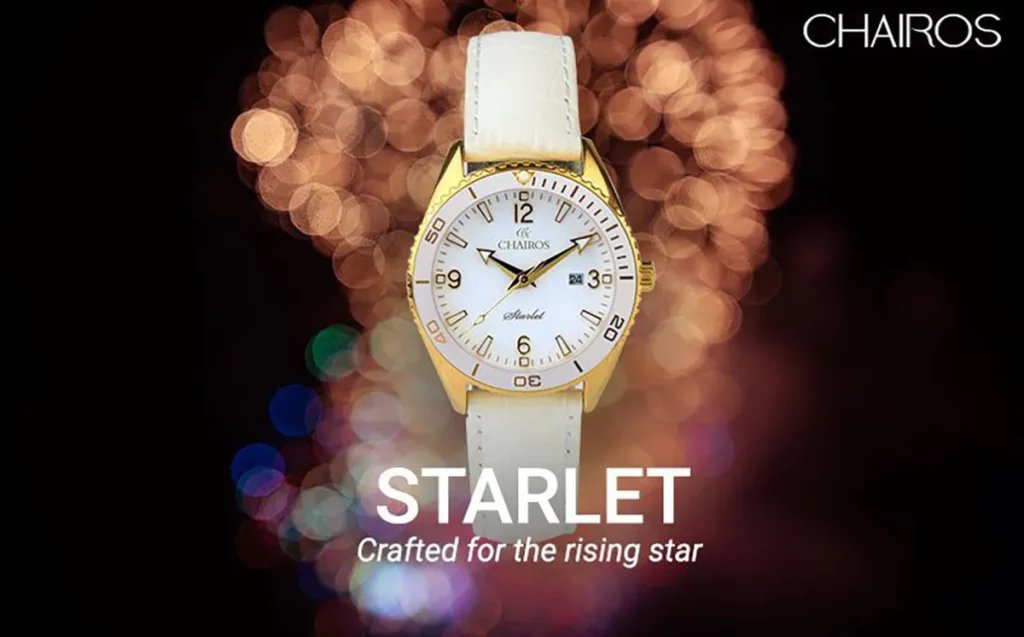 CHAIROS Starlet watch with a creative background of fading night lights