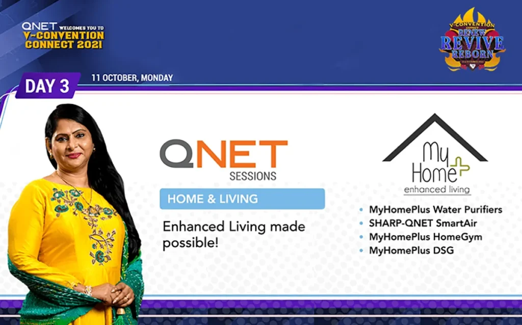 Enhanced living with MyHomePlus by QNET with VP V Padma in the frame