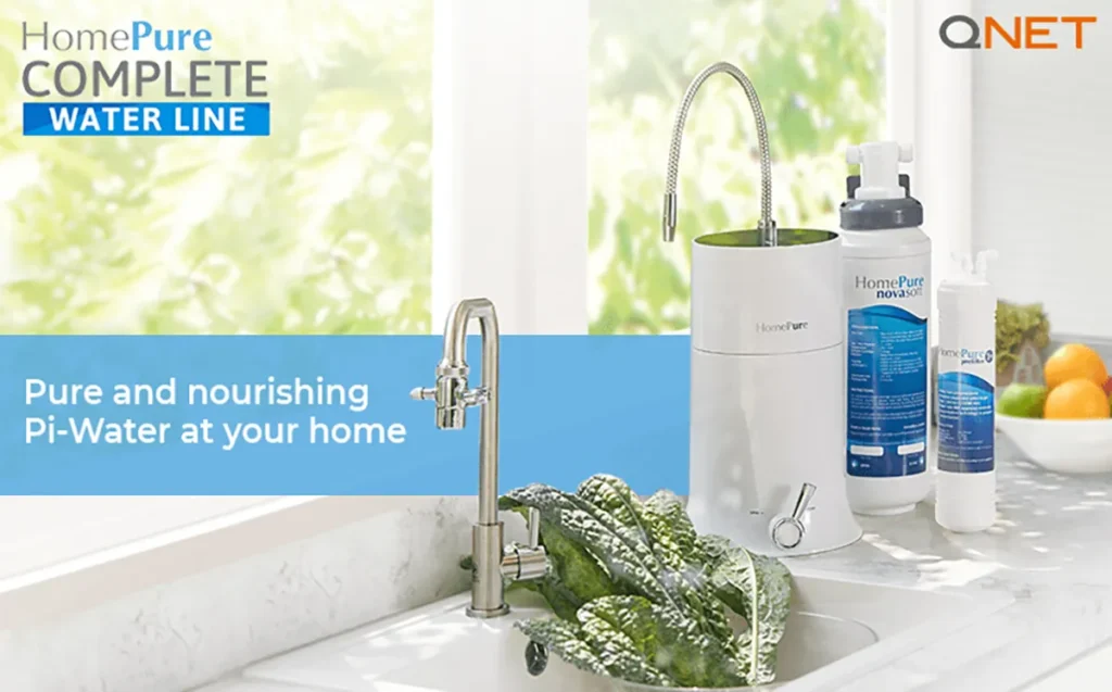 HomePure Nova Complete Water Filtration System close to a sink in the kitchen