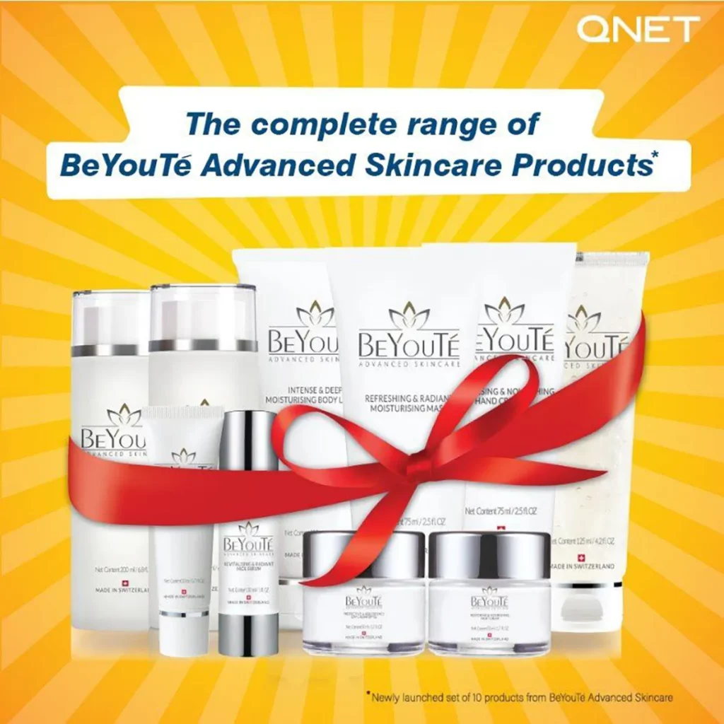 The complete set of BeYouTé range of advanced skincare was sent to the best entry of I Love QNET Contest