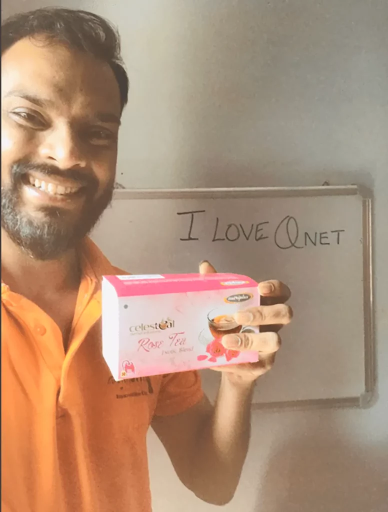 A partcipant of I Love QNET contest with Celesteal Rose Tea