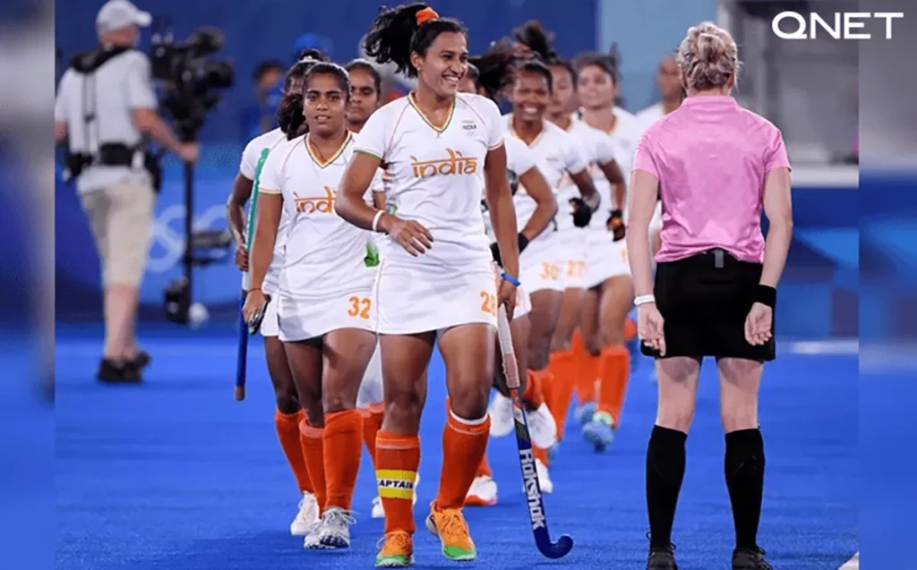 Indian women’s hockey team led by Rani Rampal during a match in Olympics 2020, an inspiration for QNET entrepreneurs