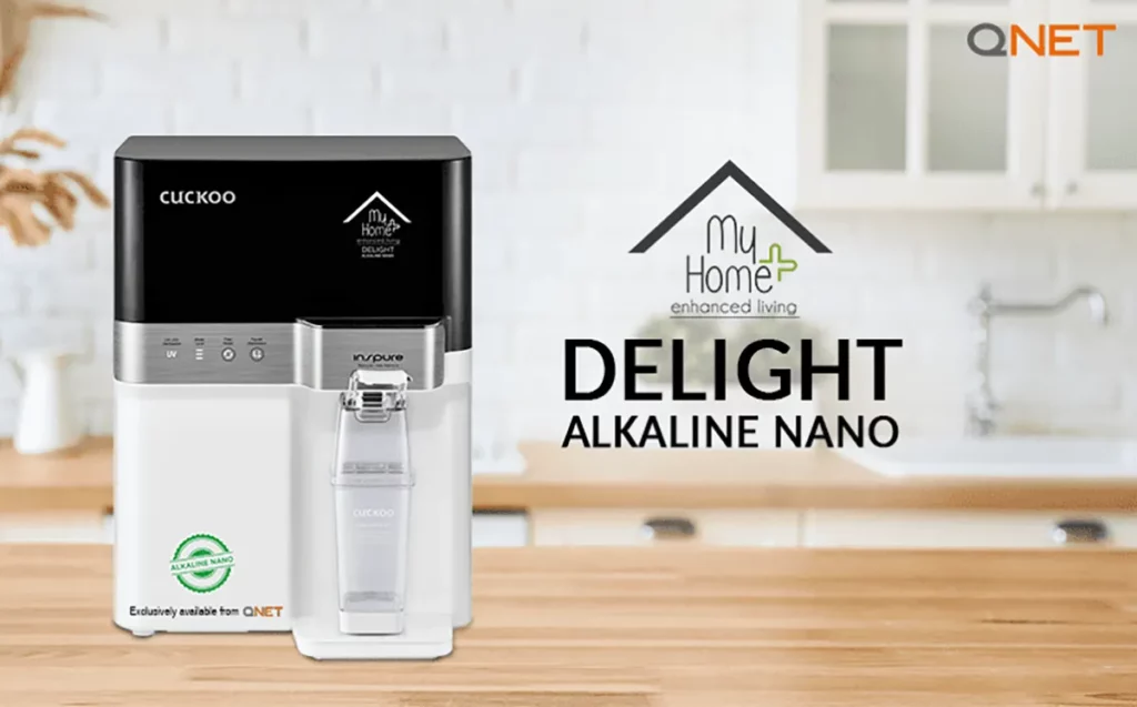 MyHomePlus DELIGHT – Alkaline Nano Water Purifier in the kitchen powered by Zero Water wastage technology