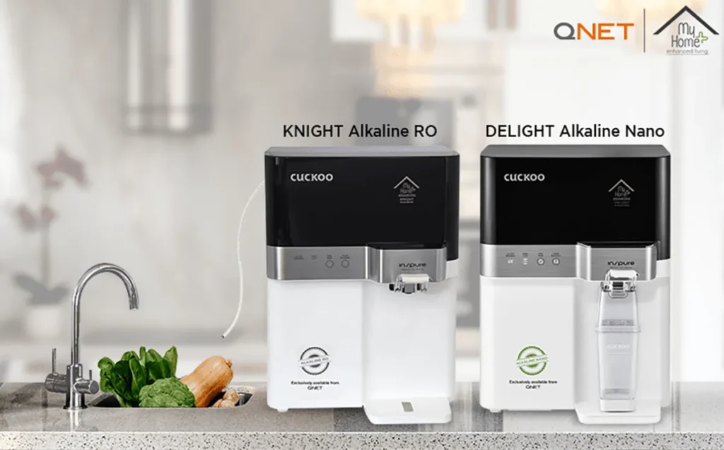 MyHomePlus KNIGHT and DELIGHT water purifiers close to the kitchen sink