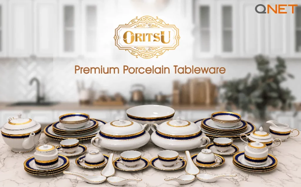 ORITSU premium tableware on the table