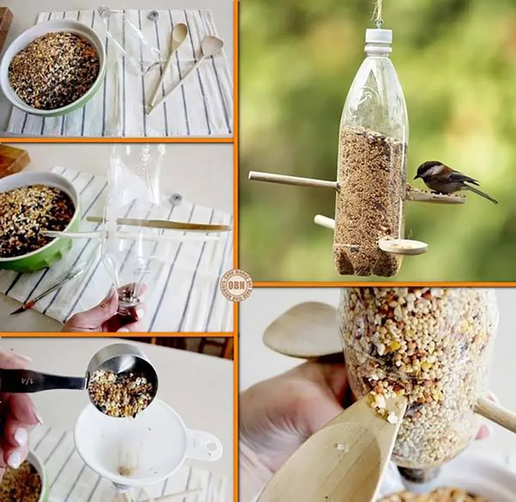 Plastic DIY bird feeder