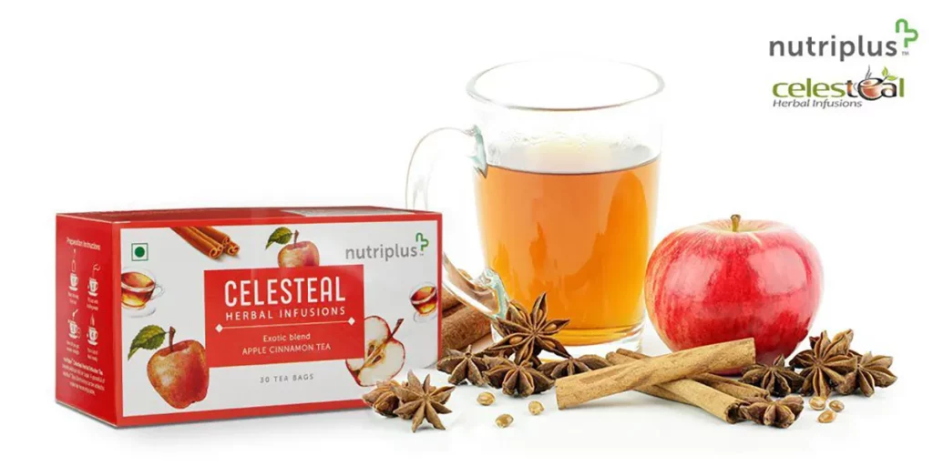 German apples and Darjeeling tea leaves make for an exotic combination of natural sweetness that will make you fall in love with the Celesteal Apple Cinnamon Tea.