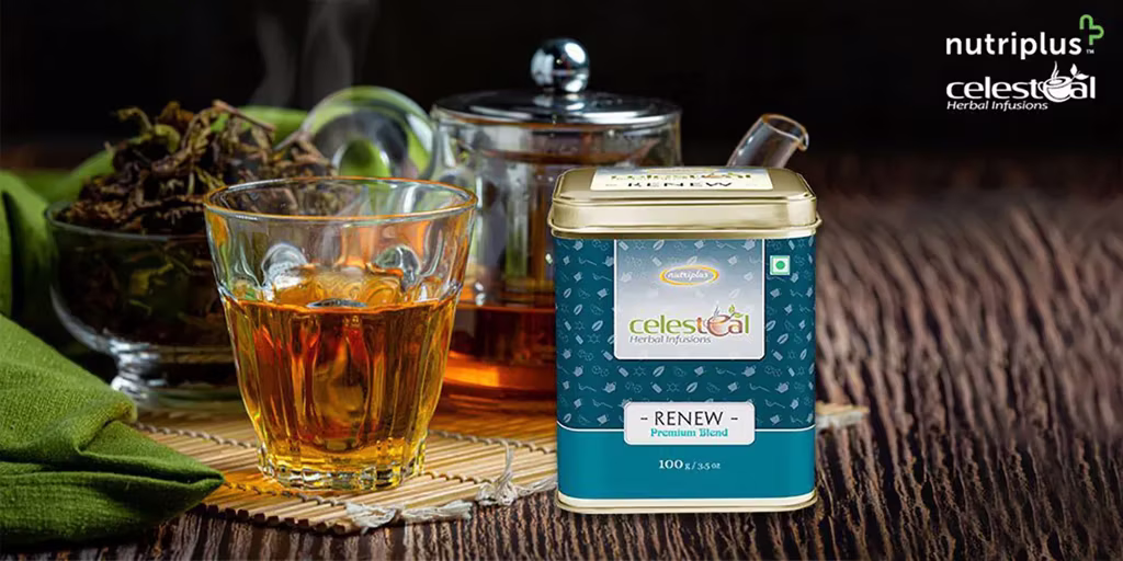 Natural ingredients such as Star Anise, cardamom, fennel and jasmine make the Celesteal RENEW the best green tea to have if you want to calm your nerves and make your evening a blissful experience.