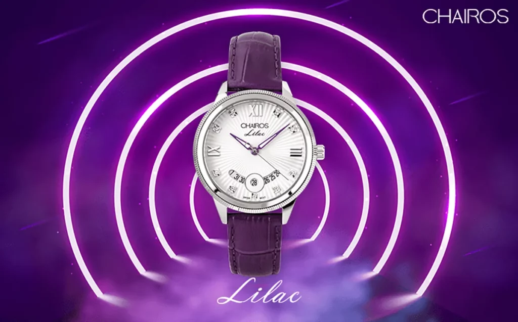 CHAIROS Lilac watch with a creative background