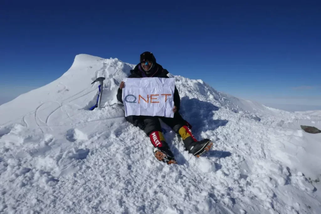 QNET India's brand ambassador Arunima Sinha during her Antarctica expedition