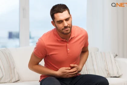 A Man suffering from gastric problems