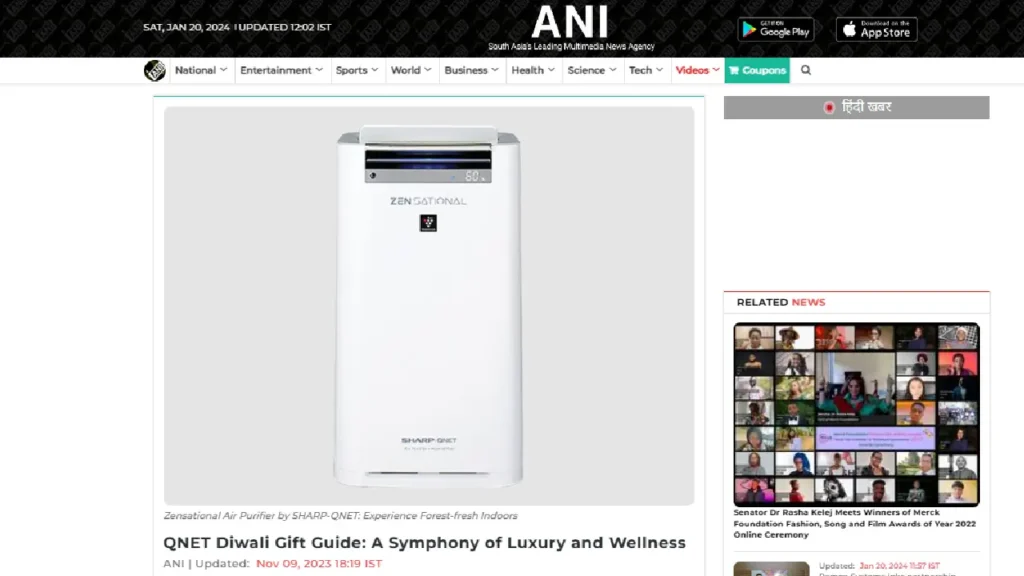 ANI News featured QNET’s diverse range of products