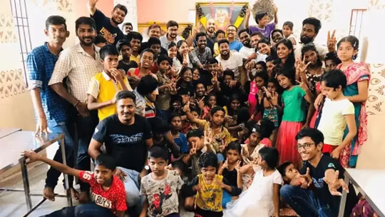 spirit of giving people standing in a group