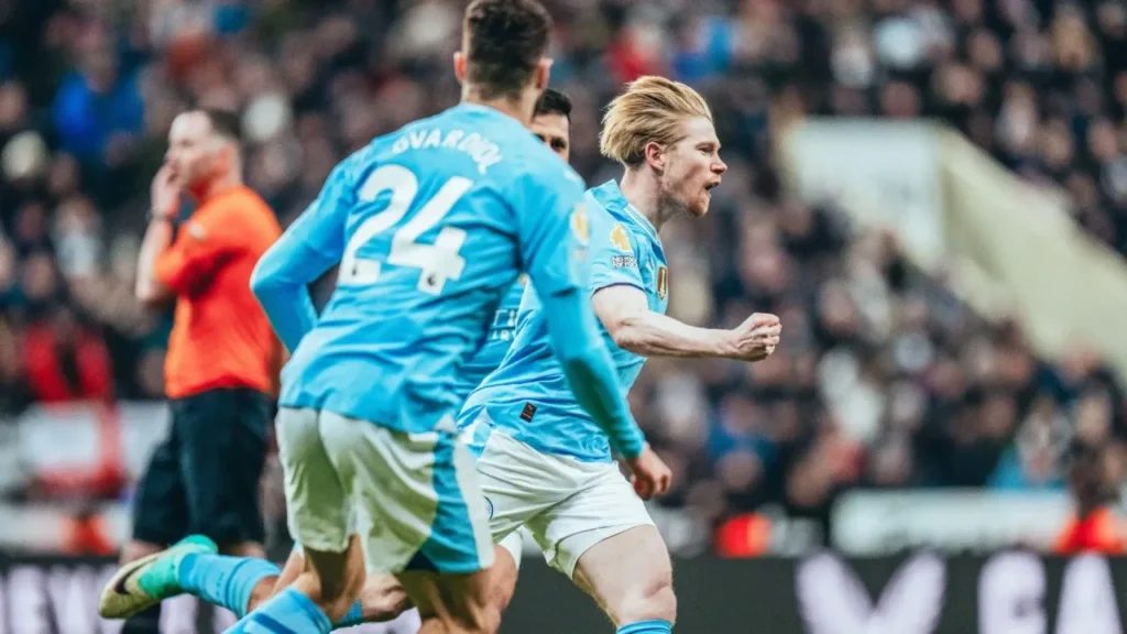 Kevin De Bruyne scored a crucial goal for Manchester City on his first game back since his injury